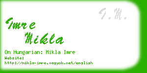 imre mikla business card